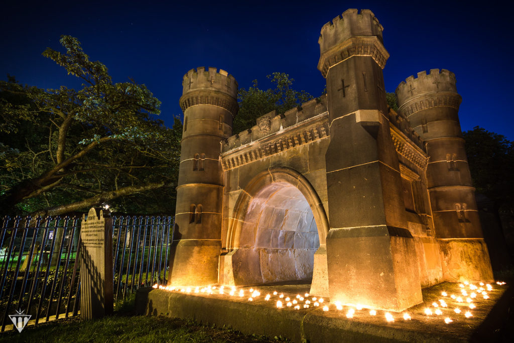 Navvies Memorial at Night