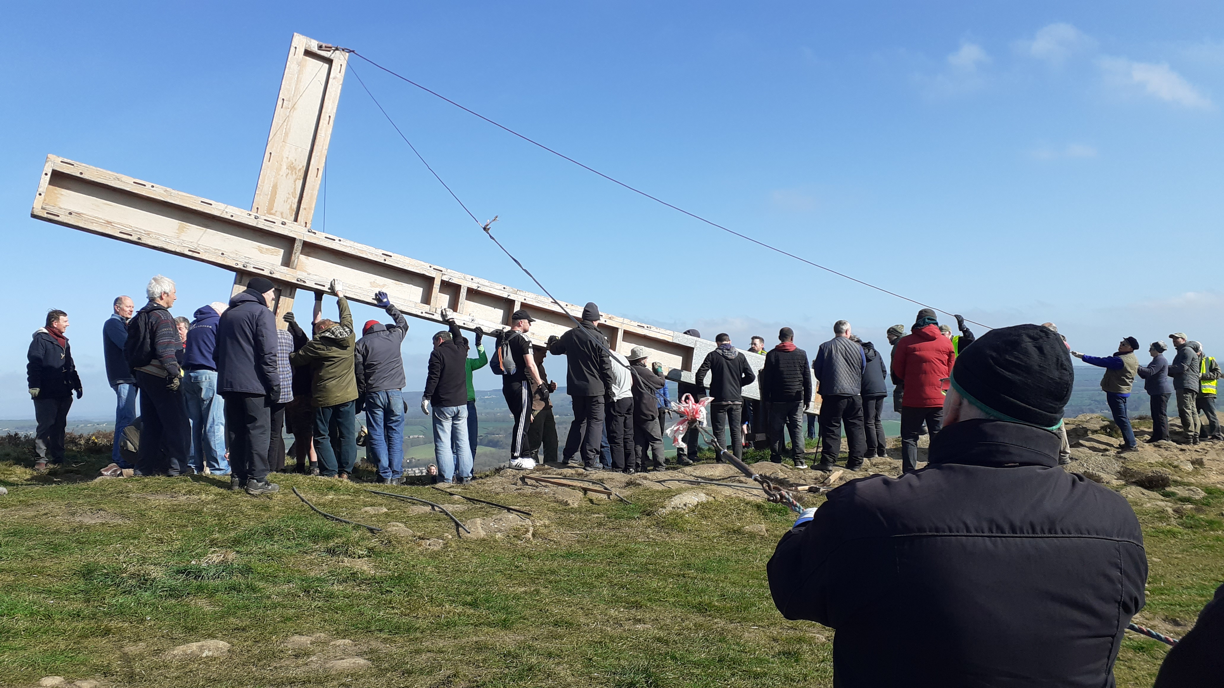 Chevin Cross Being Put Up