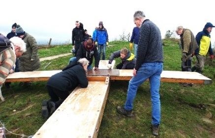 Chevin Cross Being Assembled